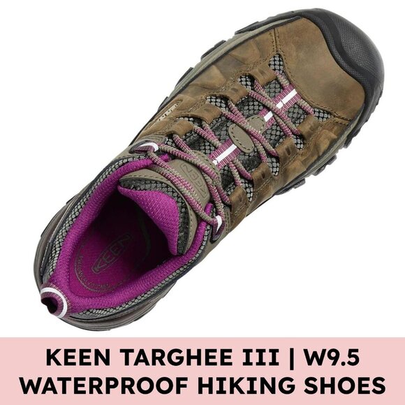 Keen Shoes - KEEN Targhee III Low Waterproof Hiking Shoes Brown Plum Gorpcore W 9.5